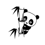 Panda Bambou Motif Thermocollant