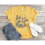 ours et ourson motif thermocollant tee shirt