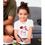 pokémon coeurs motif thermocollant t-shirt enfants