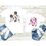 mickey et minnie motif thermocollant t-shirts