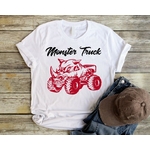 monster truck motif thermocollant t-shirt homme