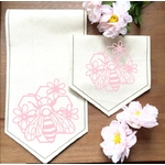 abeille fleurs motif thermocollant chemin de table