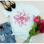 libellule fleurs motif thermocollant tee shirt