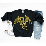 dragon volant motif thermocollant sweat