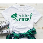 la cuisine du chef motif thermocollant tee shirt