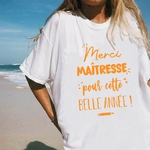 merci maîtresse belle année motif thermocollant tee shirt - Copie