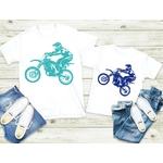 moto cross motif thermocollant tee shirts