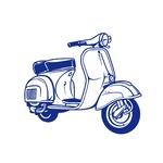 scooter motif thermocollant
