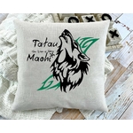 loup flammes collection tatau maohi coussin