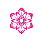 mandala fleur motif thermocollant
