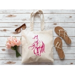 cheval crinière longue motif thermocollant sac shopping