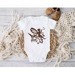 Elfe flûte motif thermocollant body bébé