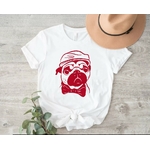 chien chapeau motif thermocollant t-shirt