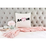amour motif thermocollant coussin oreiller
