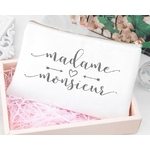 madame monsieur coeur motif thermocollant trousse mariage