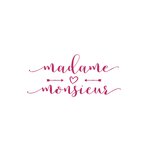 madame monsieur coeur motif thermocollant