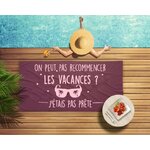 pas prête pour les vacances motif themocollant serviette bain plage