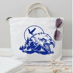 aigle montagnes motif thermocollant sac shopping plage