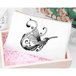 oiseau arabesque motif thermocollant trousse école maquillage
