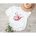 oiseau arabesque motif thermocollant t-shirt femme homme enfant