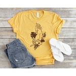 perroquet cacatoès motif thermocollant t-shirt femme homme enfant