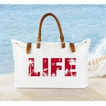 life motif thermocollant sac shopping main plage