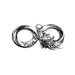 infini dragon motif thermocollant