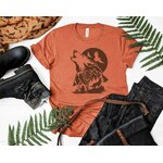 Loups Montagnes oiseaux motif thermocollant t-shirt homme femme enfant