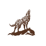 loup arbre branches motif thermocollant