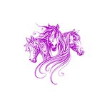 3 T¨ËTES CHEVAUX MOTIF THERMOCOLLANT COLLECTION TREE ART