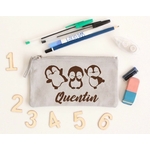petits pingouins motif thermocollant sac école cartable enfant trousse