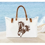 cheval galope motif thermocollant sac à main shopping courses