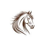 Tête cheval crinière motif thermocollant