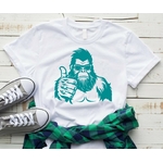 gorille pouce ok motif thermocollant flex textile tshirt femme homme enfant bébé