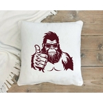 gorille pouce ok motif thermocollant flex textile coussin oreiller