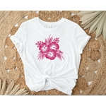 Fleurs tropicales motif thermocollant flex textile t-shirt femme homme enfant débardeur sweat vêtement