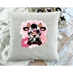 Petite vache Transfert DTF Flex Textile coussin oreiller