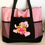 Girafe Coeur Transfert DTF Flex Textile sac shopping cabat main courses