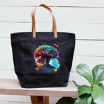 Arbre Couleurs impression DTF flex textile sac course main shopping tissu