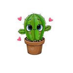 Cactus Coeurs Transfert Impression DTF Flex Textile