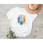 attrape-rêve couleurs impression DTF Flex Textile t-shirt femme enfant homme top débardeur sweat
