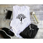 arbre position yoga motif thermocollant flex textile t-shirt débardeur femme homme enfant zen