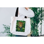 léopard feuillages impression dtf sac plage shopping toile tissu promo solde animal sauvage jungle
