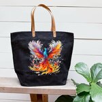 sphinx impression dtf flex textile sac oiseau shopping tissu feu