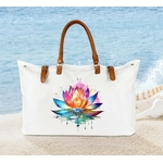 Fleur Lotus Impression DTF Flex Textile sac shopping plage tissu toile zen yoga