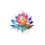 Fleur Lotus Impression DTF Flex Textile