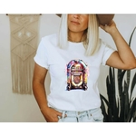 Jukebox impression dtf flex textile musique t-shirt femme homme enfant prêt à poser motif thermocollant
