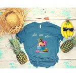 verre cocktail ananas impression dtf flex textile t-shirt homme femme enfant boisson punch