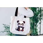 Panda Fuck Impression DTF Flex textile sac shopping plage sport animal dogt dhonneur