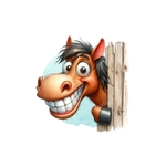 Cheval Caché Humour Impression DTF Flex textile